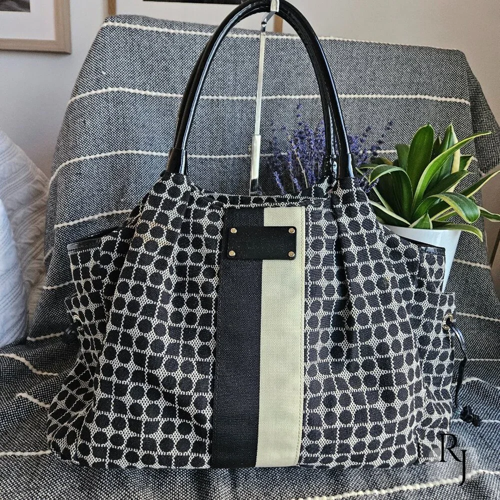 Kate Spade Classic Noel Henry Geometric Diaper Tote Bag - No Pad - Picture 1 of 16